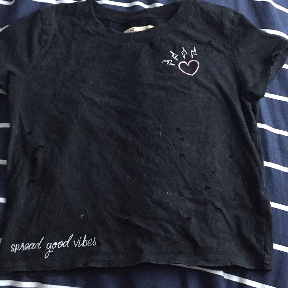 distressed crop top